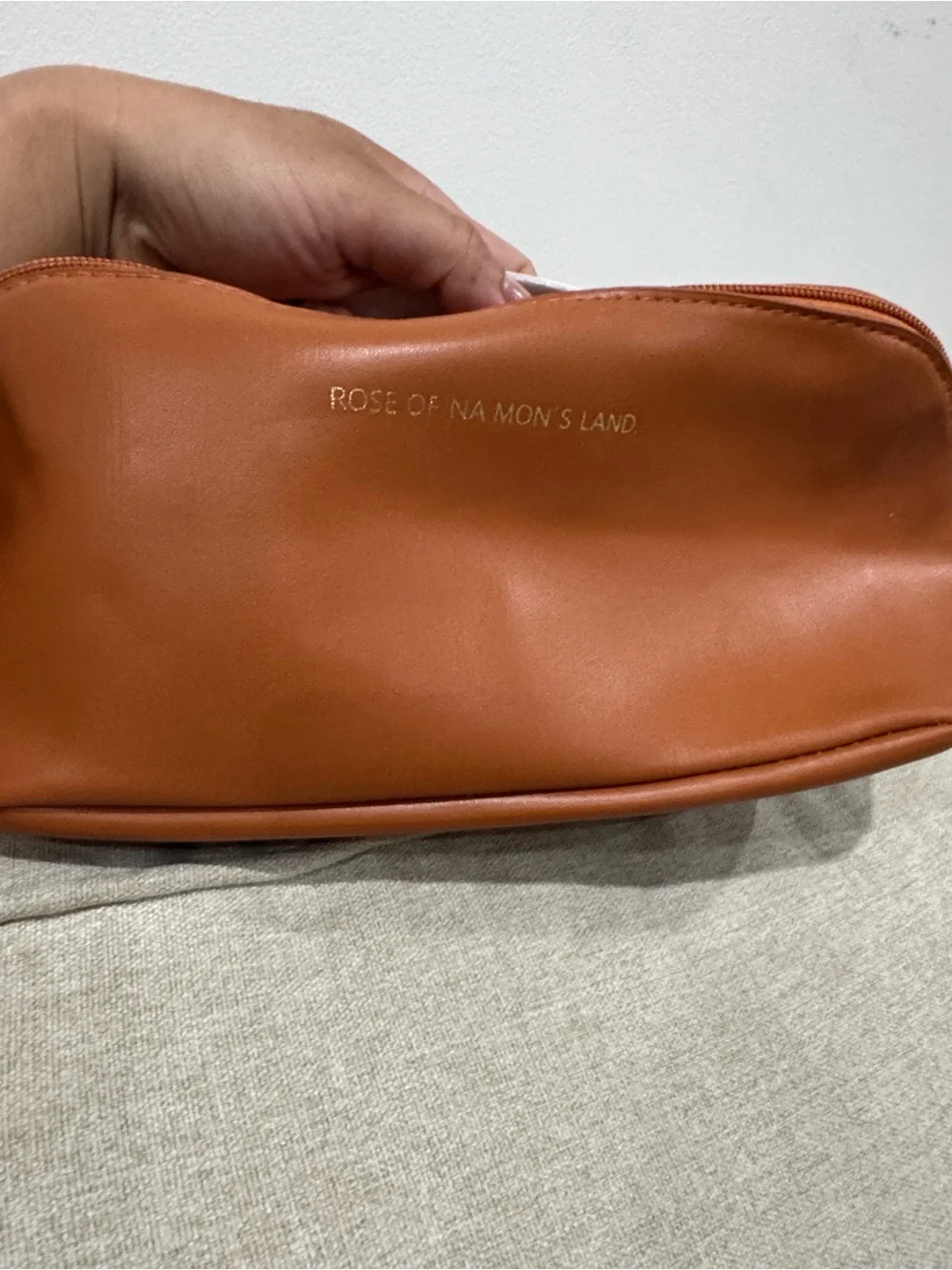 Tan Travel Makeup Organizer Bag